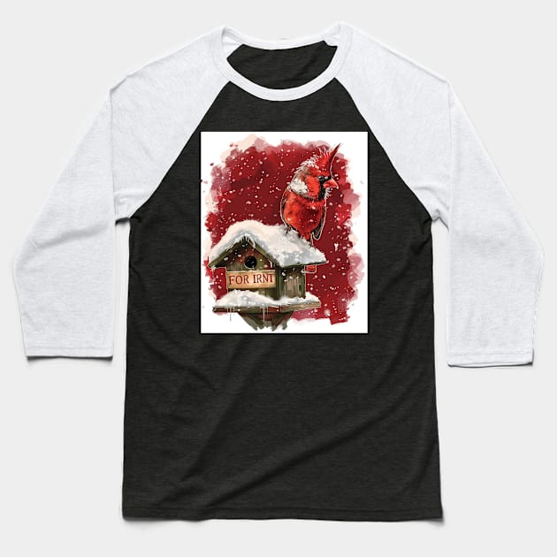 Cardinal Bird Apparel Paradise Baseball T-Shirt by Camping Addict